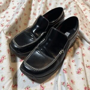 Steve Madden Black Leather Loafers